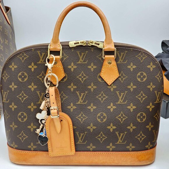 Authentic Louis Vuitton Luggage Name Tag with Unbranded Keycharm Keychain 1128 - Picture 10 of 10